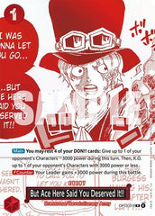 But Ace Here Said You Deserved It!! - OP13-019 - Rare (3rd Anniversary Treasure Campaign Pack) - One Piece Promotion Cards