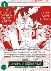 I Know You're Strong... So I'll Go All Out from the Very Start!!! - OP13-040 - Rare (3rd Anniversary Treasure Campaign Pack) - One Piece Promotion Cards