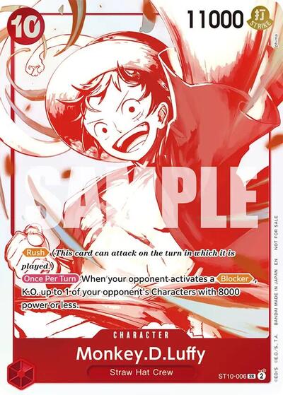 Monkey.D.Luffy - ST10-006 - Common (3rd Anniversary Treasure Campaign Pack) - One Piece Promotion Cards
