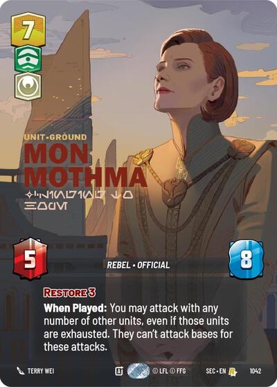 Mon Mothma - Clinging to Hope - 1042 - Rare (Prestige) - Secrets of Power