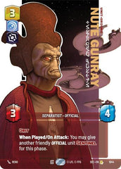 Nute Gunray - Escaping Justice - 1044 - Rare (Prestige) - Secrets of Power