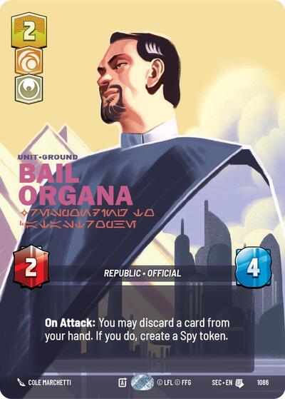Bail Organa - Responding to Catastrophe - 1086 - Uncommon (Prestige Foil) - Secrets of Power