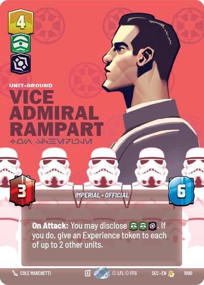 Vice Admiral Rampart - On Schedule - 1090 - Rare (Prestige Foil) - Secrets of Power