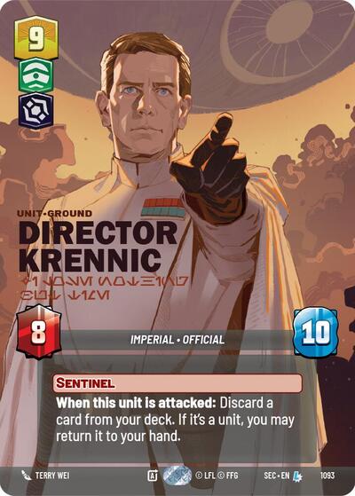 Director Krennic - I Lose Nothing But Time - 1093 - Legendary (Prestige Foil) - Secrets of Power