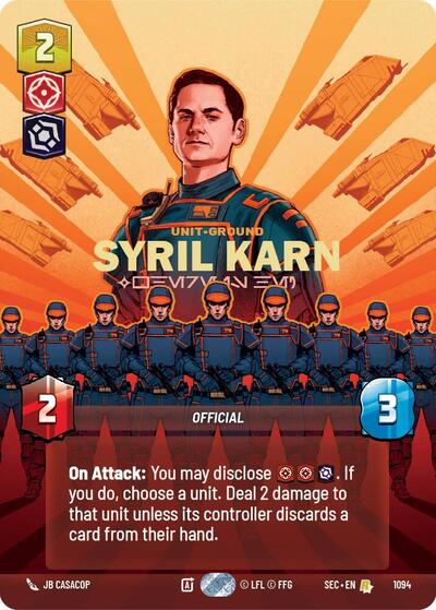 Syril Karn - Where Is He? - 1094 - Rare (Prestige Foil) - Secrets of Power