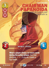 Chairman Papanoida - Undaunted Diplomat - 1102 - Rare (Prestige Foil) - Secrets of Power