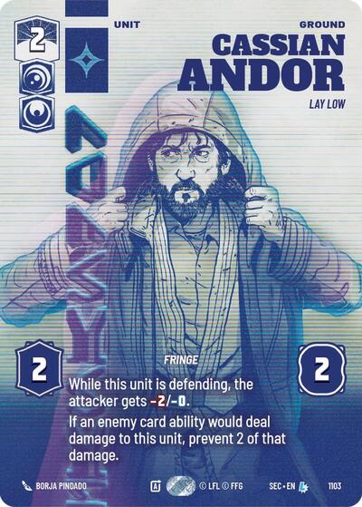 Cassian Andor - Lay Low - 1103 - Legendary (Prestige Foil) - Secrets of Power