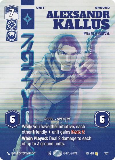 Alexsandr Kallus - With New Purpose - 1107 - Rare (Prestige Foil) - Secrets of Power