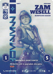 Zam Wesell - Inconspicuous Assassin - 1112 - Uncommon (Prestige Foil) - Secrets of Power