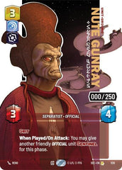 Nute Gunray - Escaping Justice (Serialized) - 1130 - Rare - Secrets of Power