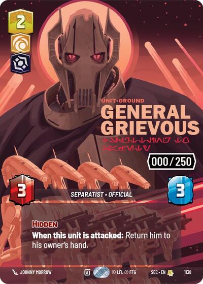 General Grievous - Scuttling to Safety (Serialized) - 1138 - Rare - Secrets of Power