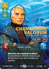 Chancellor Valorum - Civil Servant (Serialized) - 1142 - Rare - Secrets of Power
