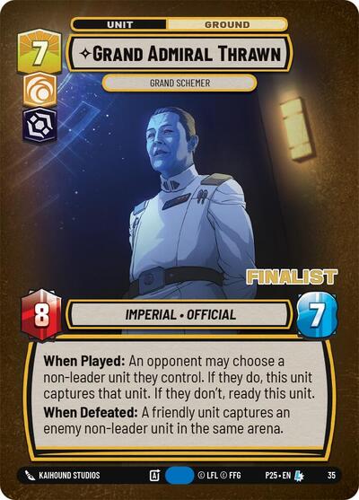 Grand Admiral Thrawn - Grand Schemer (Finalist) - 35 - Legendary - Organized Play Promos