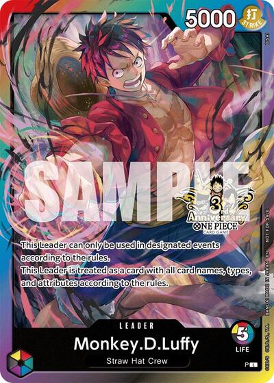 Monkey.D.Luffy - Leader (3rd Anniversary Tournament 3 Brothers Pack) - Carrying On His Will: 3rd Anniversary Tournament Cards
