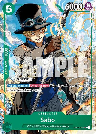 Sabo - OP09-027 - Uncommon (3rd Anniversary Tournament 3 Brothers Pack) - Carrying On His Will: 3rd Anniversary Tournament Cards