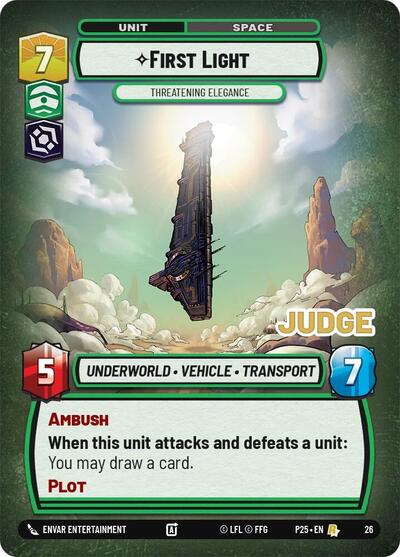 First Light - Threatening Elegance - 26 - Rare - Judge Promos