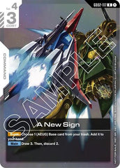 A New Sign (Newtype Challenge 2025 Mission 2) - GD02-117 - RARE - Gundam Promotional Cards