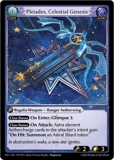 Pleiades, Celestial Genesis - 119 - Promo - Promotional Cards