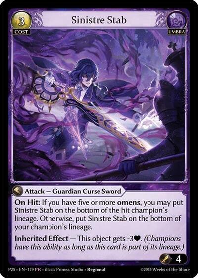 Sinistre Stab - 129 - Promo - Promotional Cards