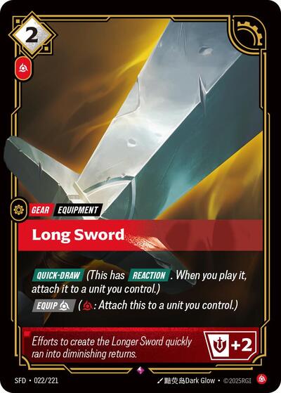 Long Sword - 022/221 - Rare - Spiritforged