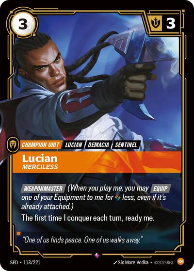 Lucian, Merciless - 113/221 - Rare - Spiritforged