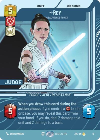 Rey - With Palpatine's Power - 13 - Rare - Judge Promos