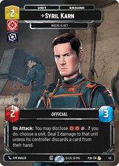 Syril Karn - Where Is He? - 42 - Rare - Sector and Regional Promos: Season 1