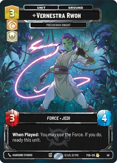 Vernestra Rwoh - Precocious Knight - 48 - Rare - Sector and Regional Promos: Season 1