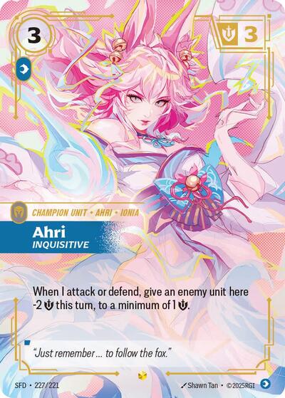 Ahri, Inquisitive - 227/221 - Showcase (Overnumbered) - Spiritforged