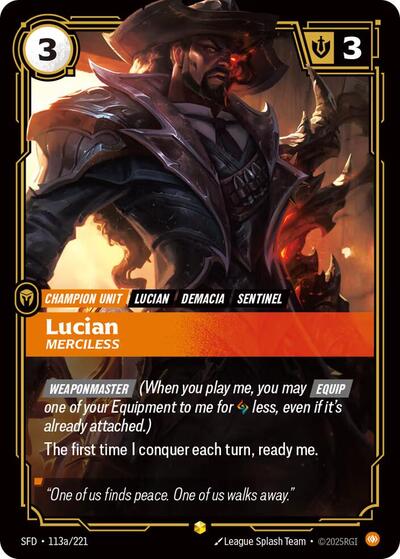 Lucian, Merciless - 113a/221 - Showcase (Alternate Art) - Spiritforged