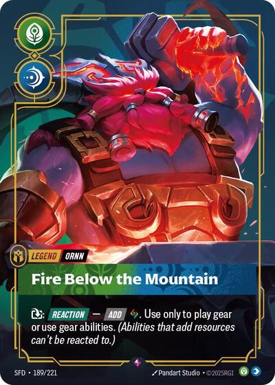 Ornn, Fire Below the Mountain - 189/221 - Rare - Spiritforged
