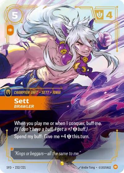 Sett, Brawler - 232/221 - Showcase (Overnumbered) - Spiritforged