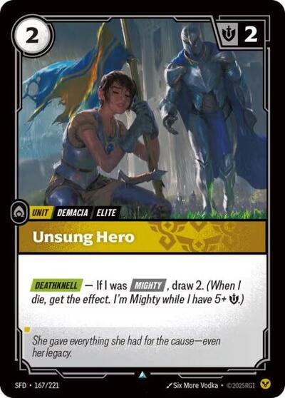 Unsung Hero - 167/221 - Uncommon - Spiritforged