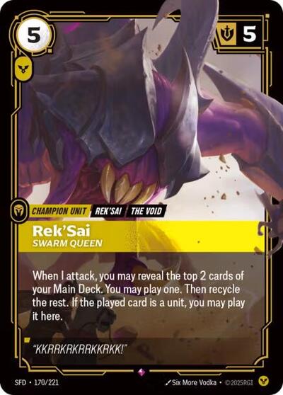 Rek'Sai, Swarm Queen - 170/221 - Rare - Spiritforged