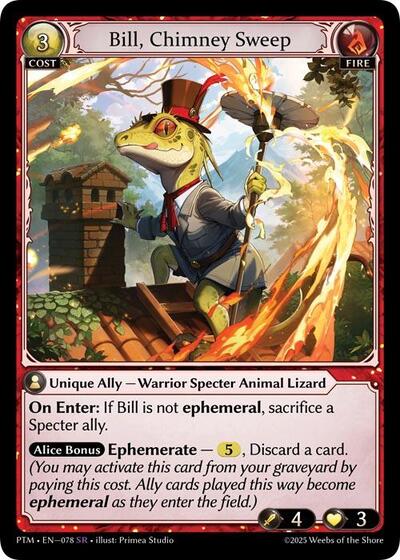 Bill, Chimney Sweep - 078 - Super Rare - Phantom Monarchs
