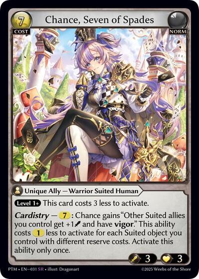 Chance, Seven of Spades - 031 - Super Rare - Phantom Monarchs