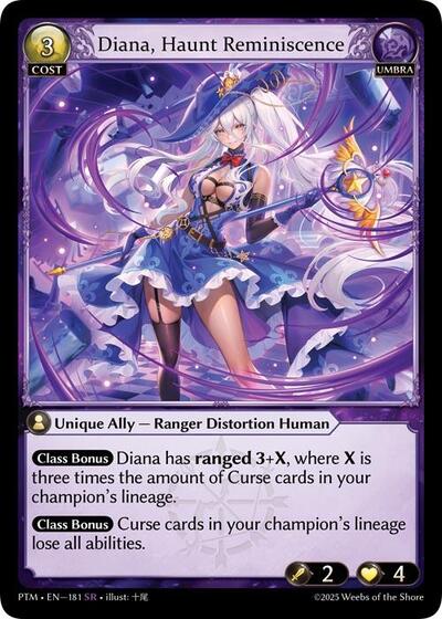 Diana, Haunt Reminiscence - 181 - Super Rare - Phantom Monarchs