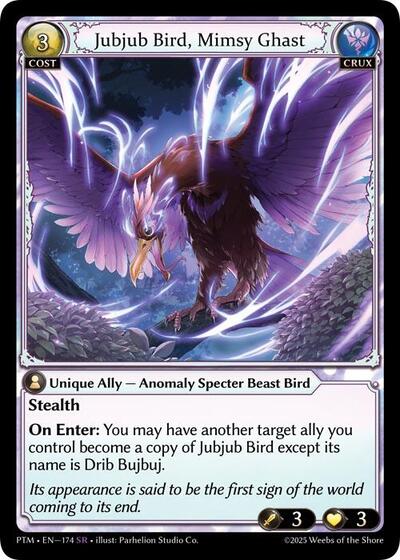 Jubjub Bird, Mimsy Ghast - 174 - Super Rare - Phantom Monarchs