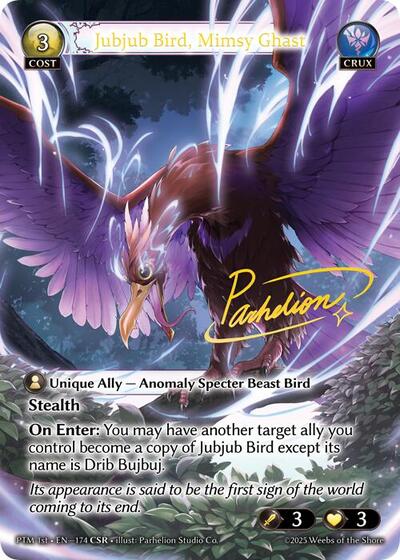 Jubjub Bird, Mimsy Ghast - 174 - Collector Super Rare - Phantom Monarchs