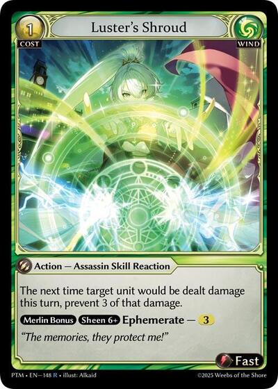 Luster's Shroud - 148 - Rare - Phantom Monarchs