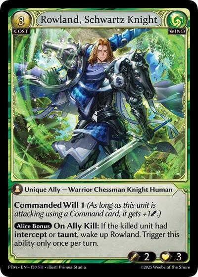 Rowland, Schwartz Knight - 150 - Super Rare - Phantom Monarchs