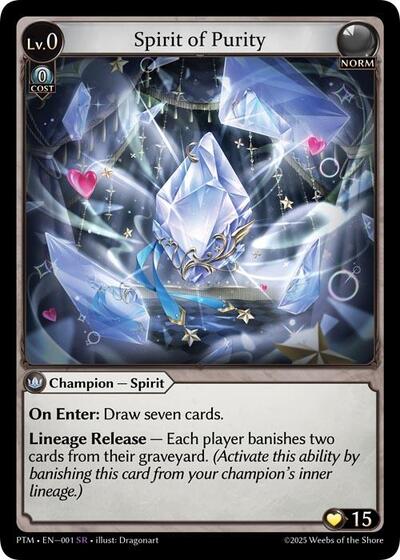 Spirit of Purity - 001 - Super Rare - Phantom Monarchs