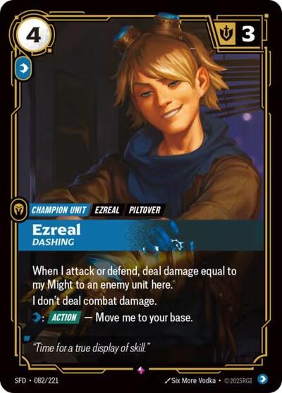Ezreal, Dashing - 082/221 - Rare - Spiritforged