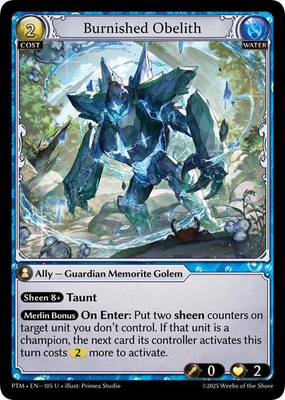 Burnished Obelith (Curio Foil) - 105 - Uncommon - Phantom Monarchs