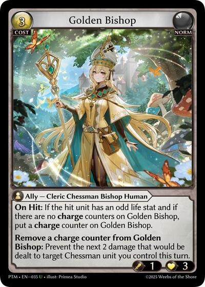 Golden Bishop (Curio Foil) - 035 - Uncommon - Phantom Monarchs