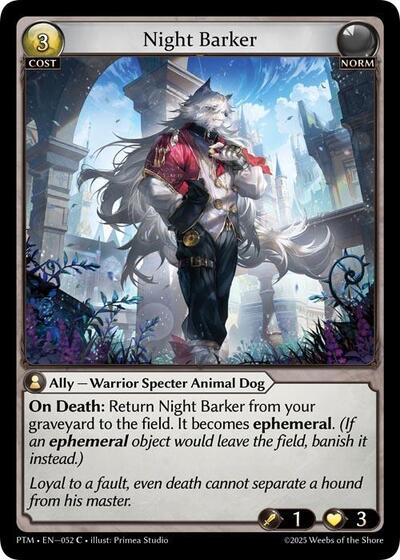 Night Barker (Curio Foil) - 052 - Common - Phantom Monarchs