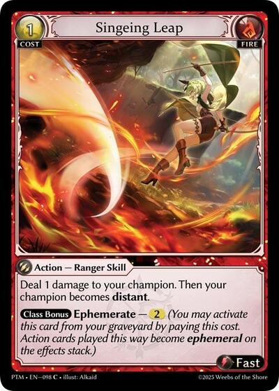 Singeing Leap (Curio Foil) - 098 - Common - Phantom Monarchs