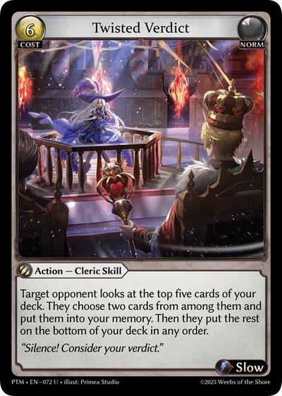Twisted Verdict (Curio Foil) - 072 - Uncommon - Phantom Monarchs