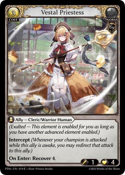 Vestal Priestess (Curio Foil) - 074 - Common - Phantom Monarchs