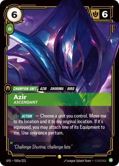 Azir, Ascendant - 050a/221 - Showcase (Alternate Art) - Spiritforged